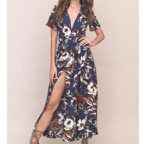 Lush - Flower Shop Wrap Maxi Dress - Picture 1 of 13